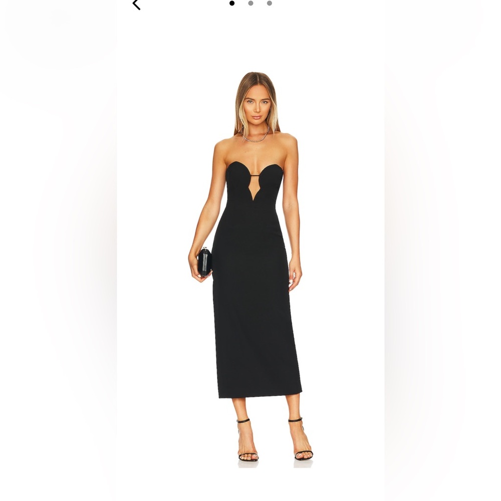 Black Strapless cocktail dress for wedding or upscale event